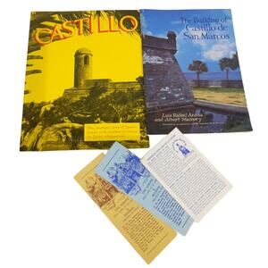 Lot of 2 Vintage Castillo de San Marcos History Books, St. Augustine Florida